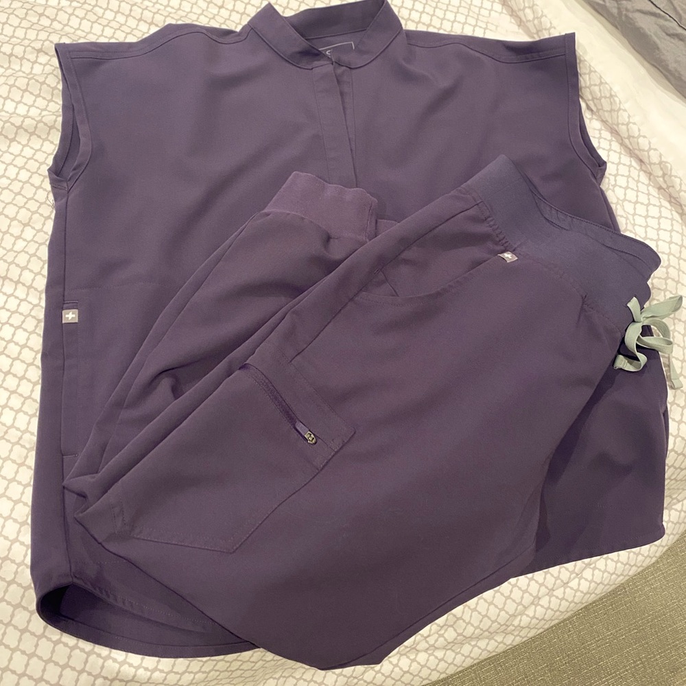 Figs Dark Purple Scrubs